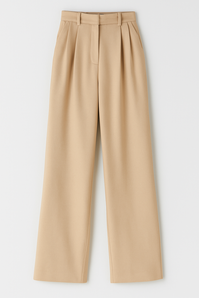 Cropped Blazer Set - Sandstone Elegance