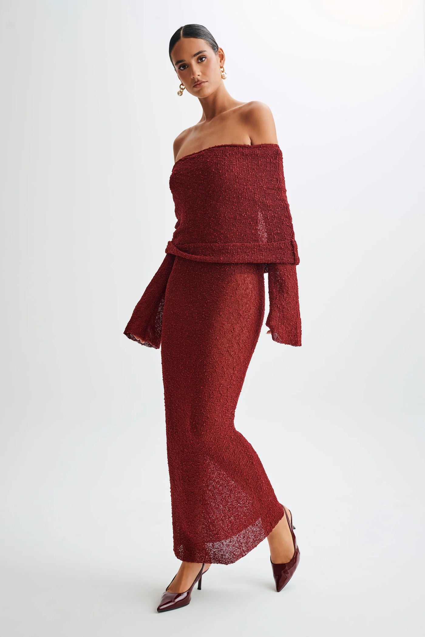 AURELIA Off-Shoulder Knit Dress