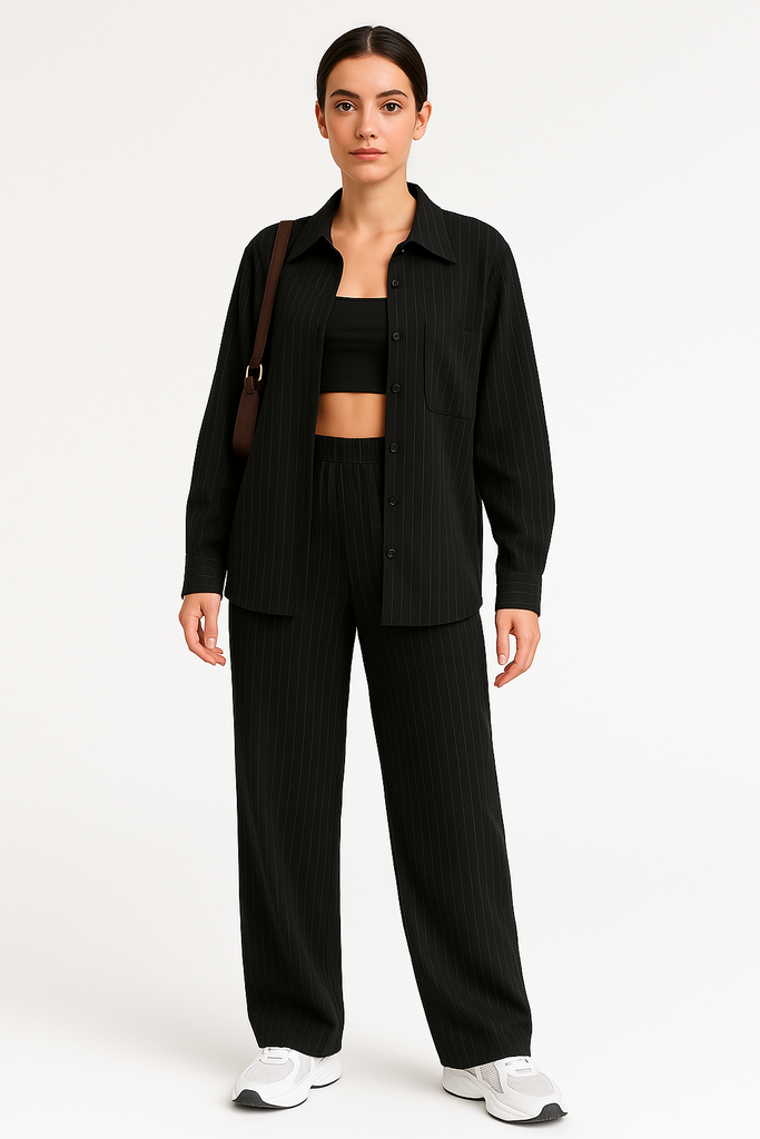 City Stripes Lounge Set - Black Edition