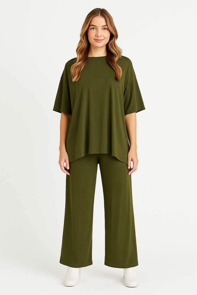 Relaxed Lounge Set – Olive Green