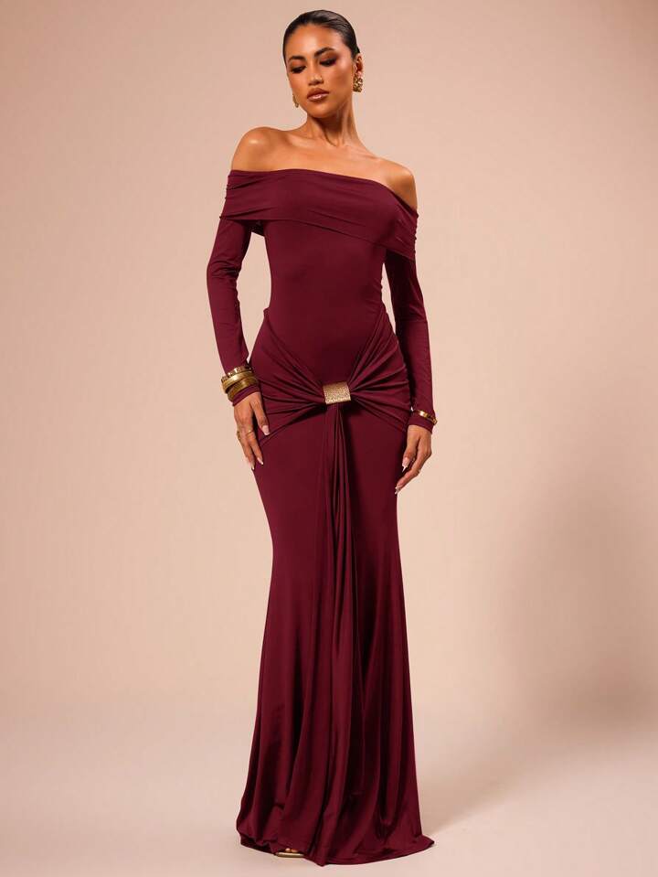 Serena – Off-Shoulder Draped Elegance