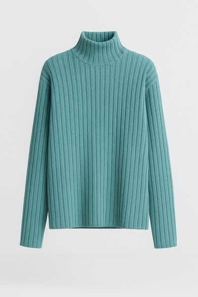 Ribbed Cosy Set mit Stehkragen