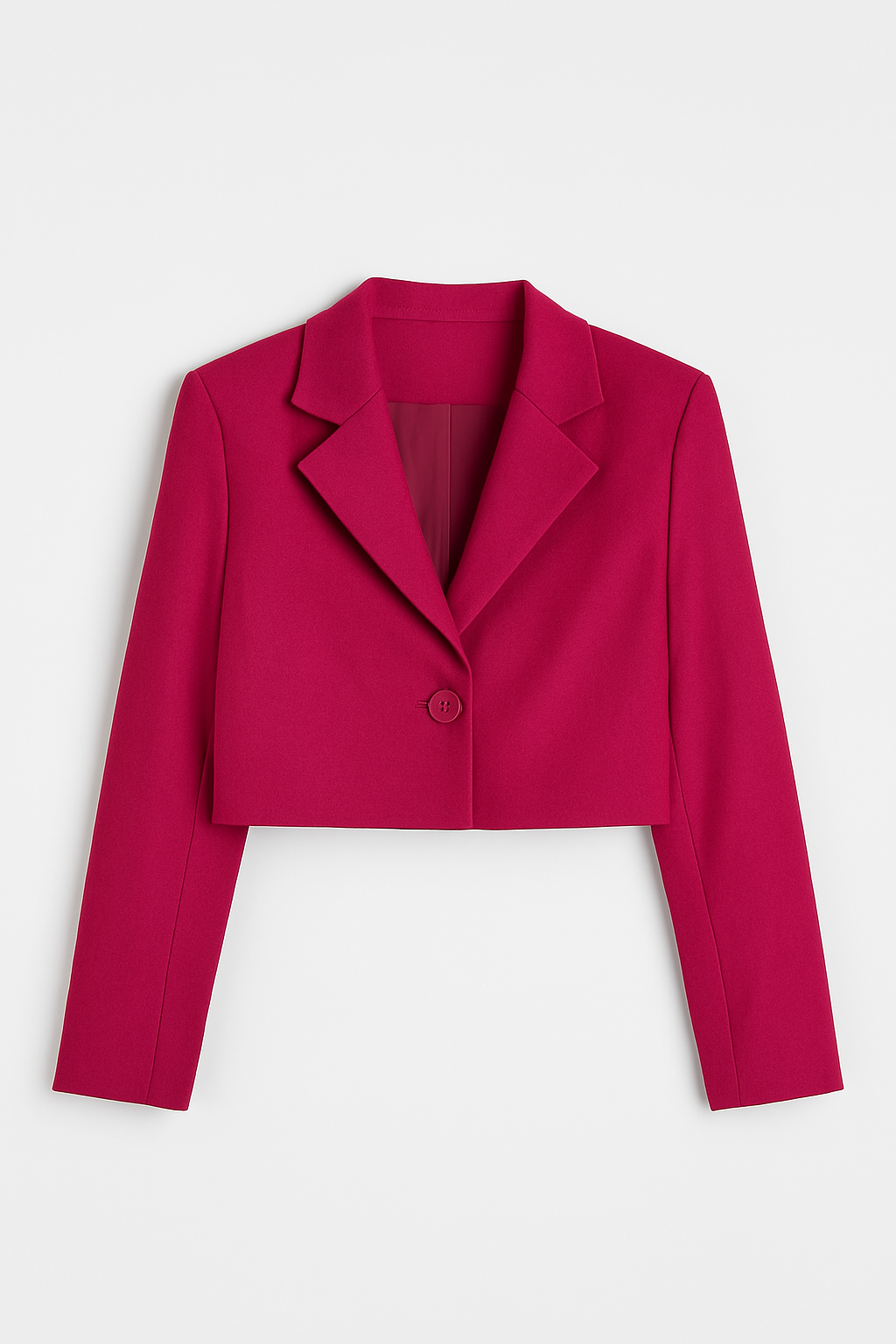 Cropped Blazer Set - Bold Berry Edition