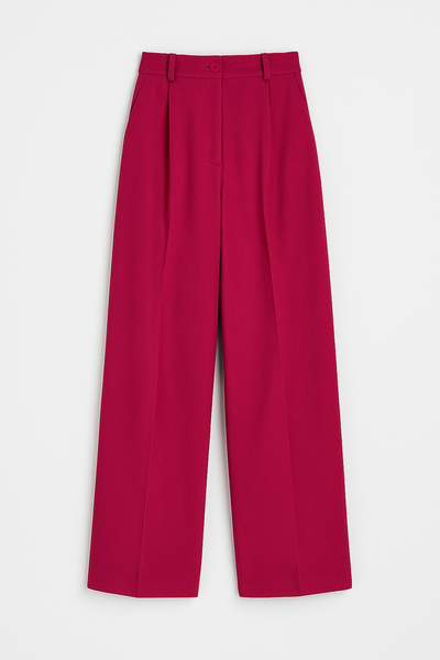 Cropped Blazer Set - Bold Berry Edition